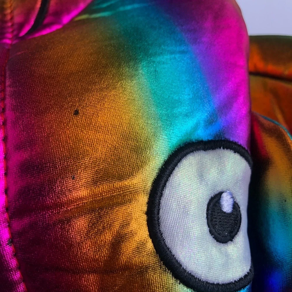 Horned iguana metallic rainbow dog Halloween costume L